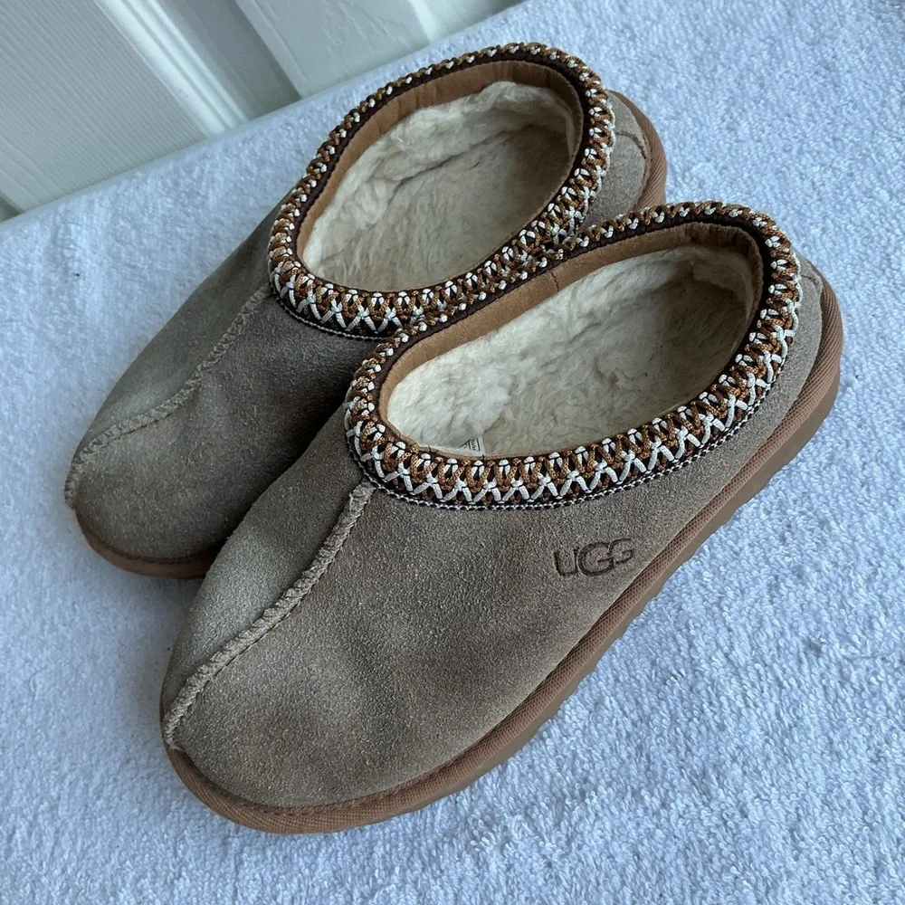 UGG Kids Tan and Brown Slippers